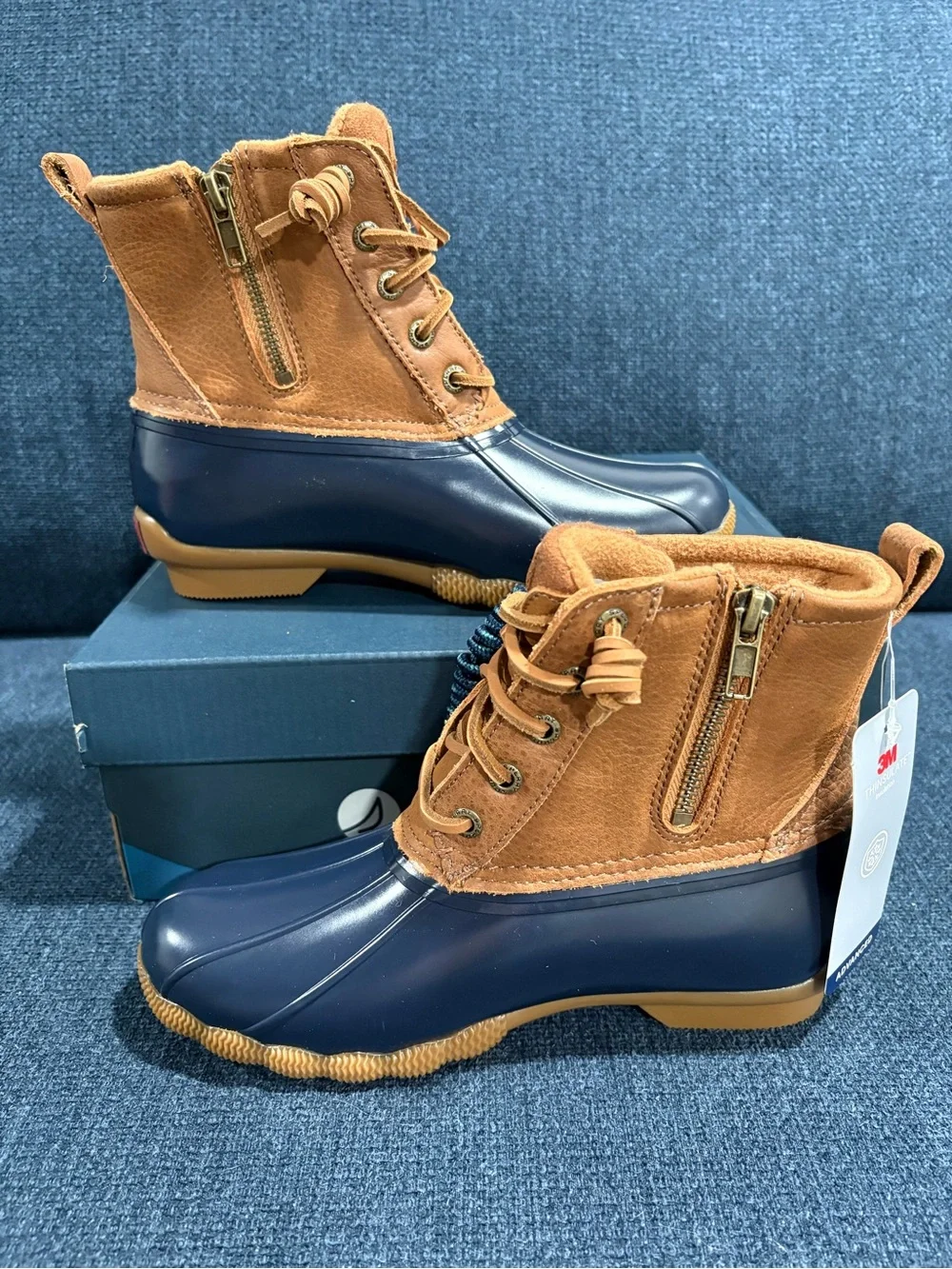NIB- Women’s Sperry Saltwater Thinsulate Duck Lug Boot, Leather, Waterproof Sz 5